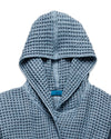 Onsen Waffle Bath Robe in Denim #color_denim