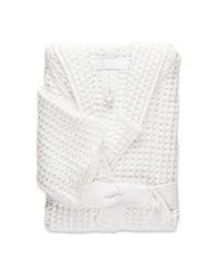 Onsen Waffle Bath Robe in White #color_white